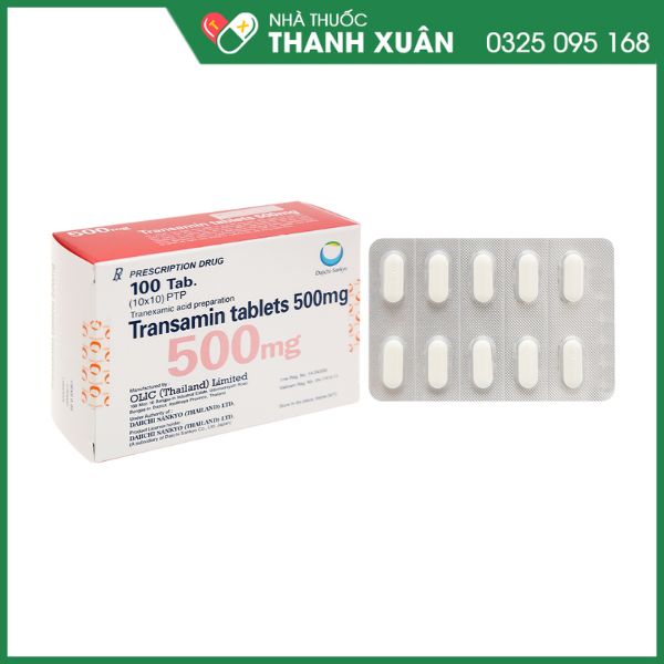 Transamin Tablets 500mg  trị chảy máu do tăng tiêu firin